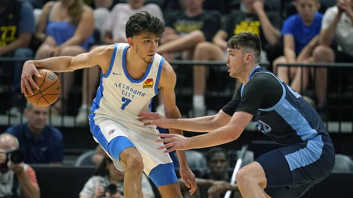 Chet Holmgren continues NBA summer league play in Thunder's Las Vegas opener