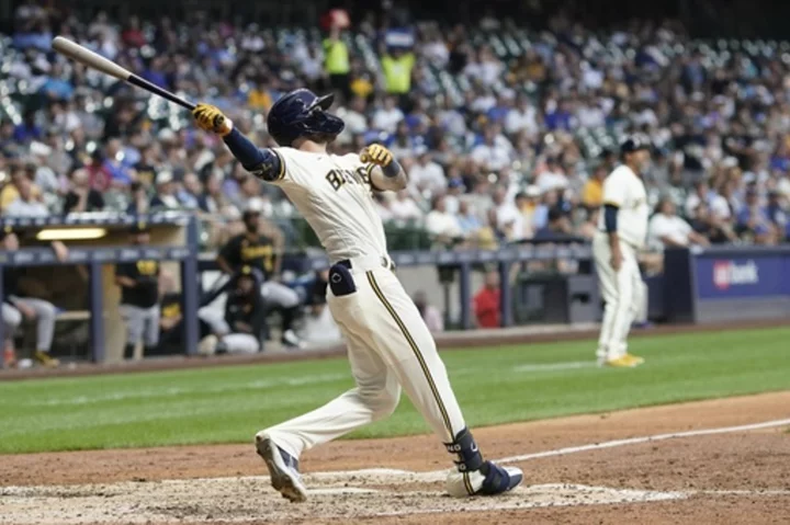 Brice Turang, Sal Frelick hit 3-run homers in the Brewers' 14-1 victory over the Pirates