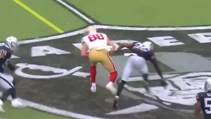 Raiders Safety Gets Called For Helmet-to-Helmet Personal Foul on Legal Hit Against 49ers