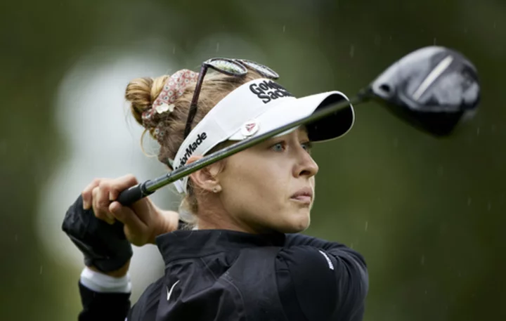 Perrine Delacour shoots 63 at rainy Columbia Edgewater to take Portland Classic lead