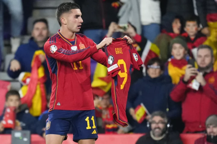 Gavi's knee injury overshadows Spain's 3-1 win against Georgia