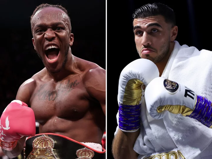 KSI vs Tommy Fury press conference LIVE: Event descends into chaos as Paul and Danis nearly come to blows