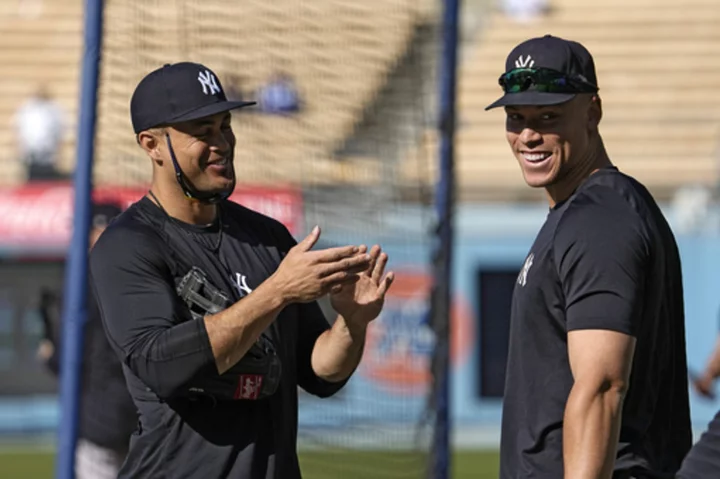 Stanton, Donaldson back in Yankees' lineup for Dodgers series opener