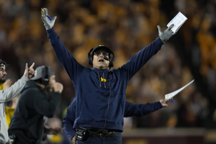 Jim Harbaugh leans on 'Ted Lasso' to deal with challenges for No. 3 Michigan vs. No. 2 Ohio State