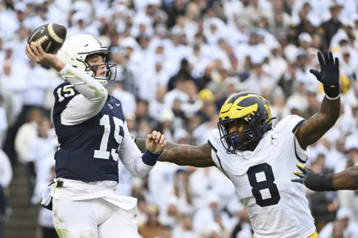 Allar bears brunt of No. 9 Penn State's offensive struggles in loss to No. 2 Michigan