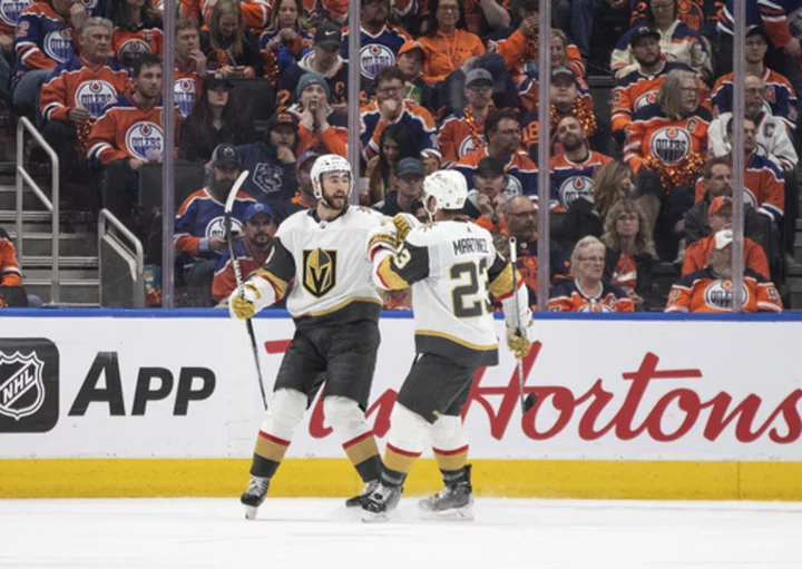 Marchessault, Eichel lead Vegas to 5-1 win over Oilers