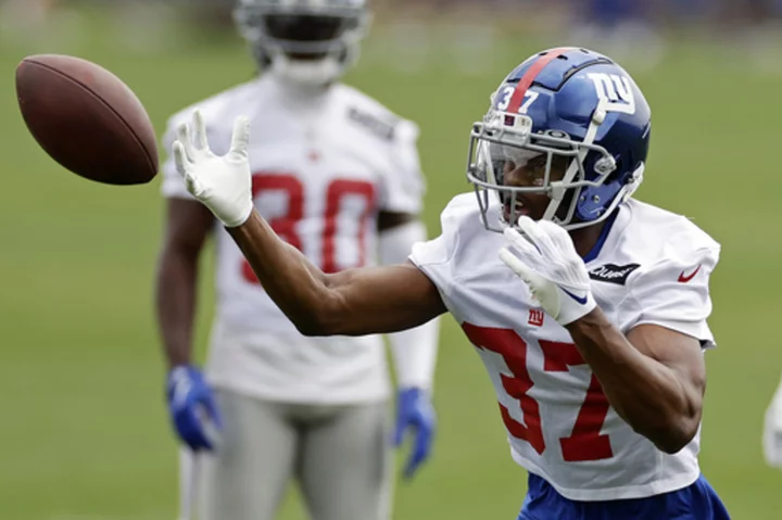 Giants rookie cornerback Tre Hawkins is making plays and drawing attention in training camp