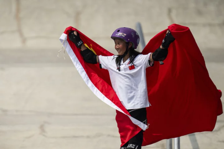 13-year-old Chinese skateboarder wins gold at the Asian Games and now eyes the Paris Olympics