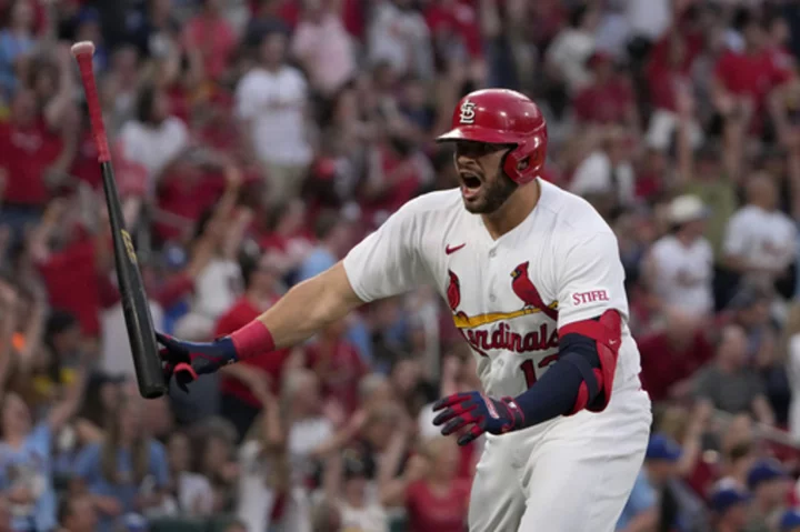 Cardinals slug 7 HRs at home for 1st time in 83 years, pound out 16-8 win over Dodgers
