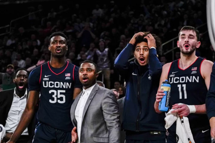 Karaban leads No. 5 UConn past 15th-ranked Texas 81-71 to win Empire Classic at MSG