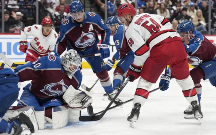 O'Connor scores another short-handed goal, Avalanche beat Hurricanes 6-4