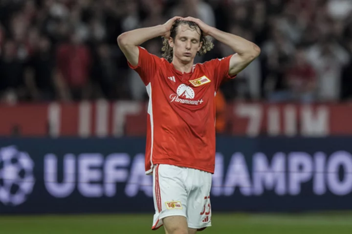 Braga snatches late 3-2 win at Union Berlin in the German team’s 1st Champions League home game