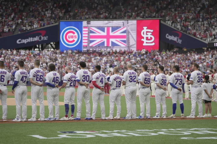 Cubs beat Cardinals 9-1 in London; Braves stop Reds' winning streak at 12 games