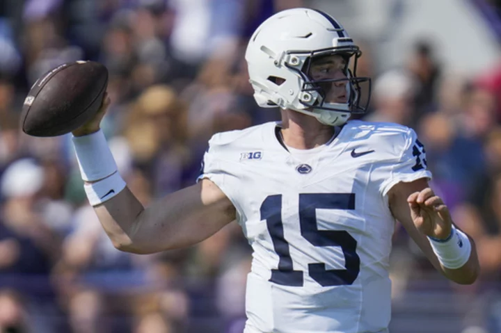 Allar throws for a TD and runs for another as No. 6 Penn State beats Northwestern 41-13