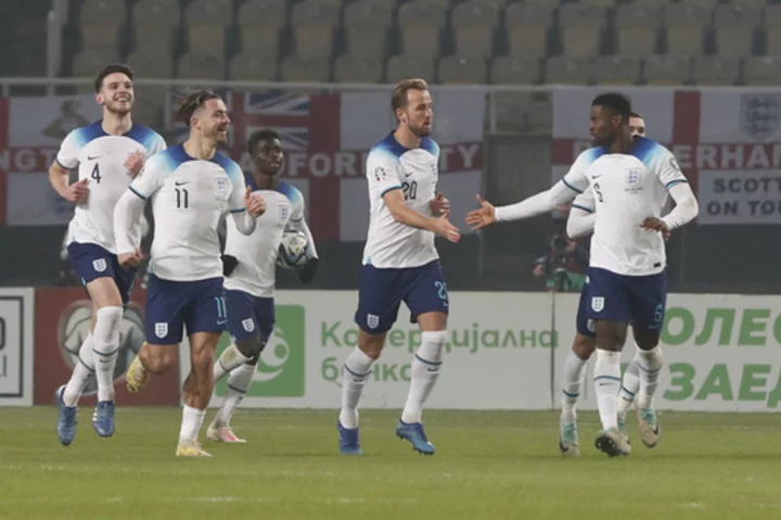 England completes unbeaten Euro 2024 qualifying campaign by drawing at North Macedonia
