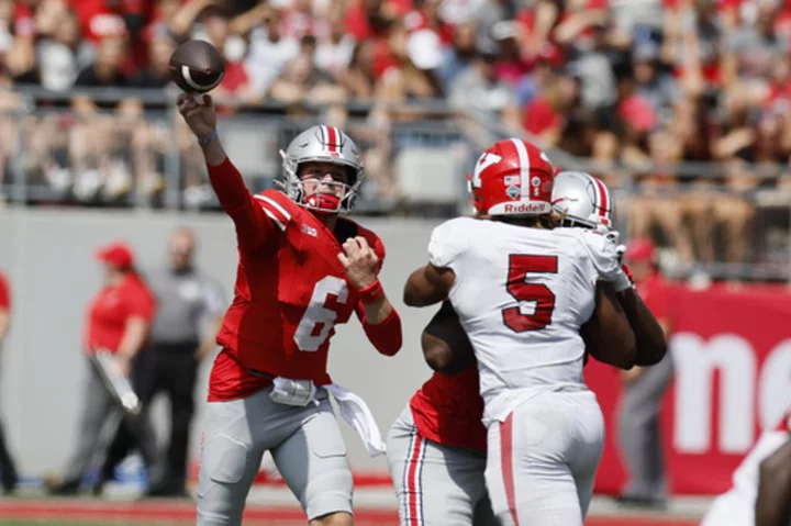 Ohio State coach Ryan Day says Kyle McCord will be starting quarterback going forward