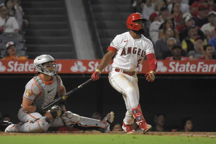 Angels' Luis Rengifo injures left biceps with a swing in the on-deck circle