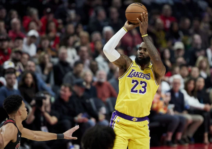 James has 35 and Lakers stay atop In-Season Tournament group with 107-95 win at Portland