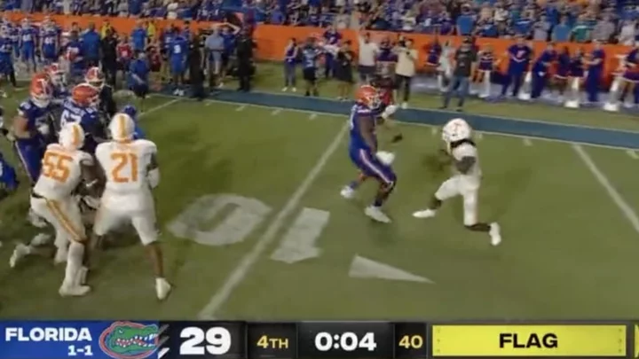 Florida's Upset of Tennessee Ended With a Huge Fight Highlighted By Two Players Literally Squaring Up