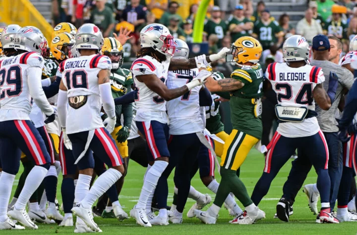 Patriots and Packers keep it chippy with midfield fight before preseason game