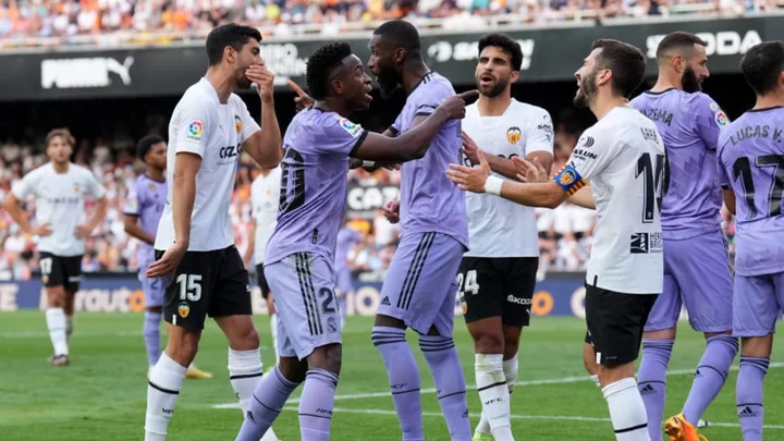 Valencia 1-0 Real Madrid: Player ratings as Vinicius sent off in hectic defeat