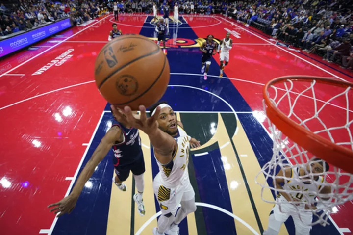 Pacers beat 76ers 132-126 in an NBA In-Season Tournament game, end Philly's 8-game winning streak