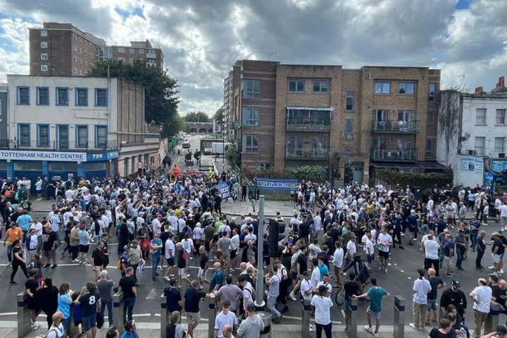 Tottenham fans stage protest over ticket price increases ahead of Man Utd match