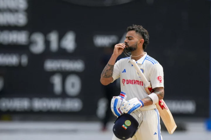 West Indies slow and steady after Kohli century in India's 438 at Port of Spain