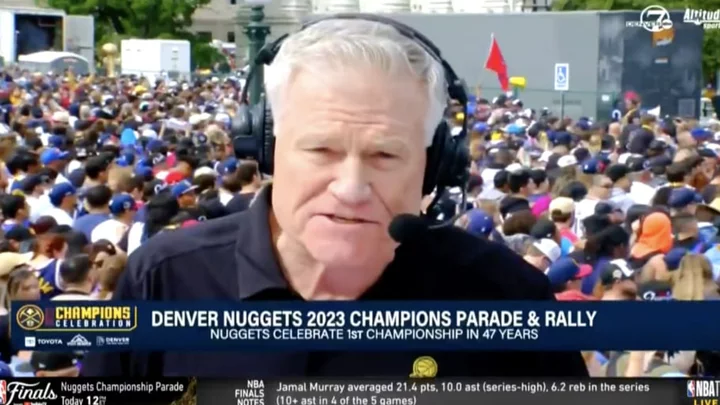 Nuggets Broadcaster Calls Out Kendrick Perkins, Nick Wright, and Chris Mannix at Championship Parade