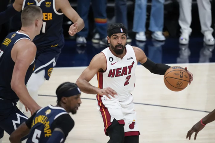 The Miami Heat roar back in Game 2 to tie the Denver Nuggets in NBA Finals