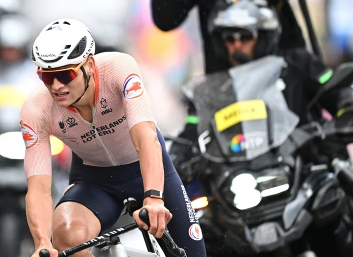 Van der Poel wins protest-hit world championship road race