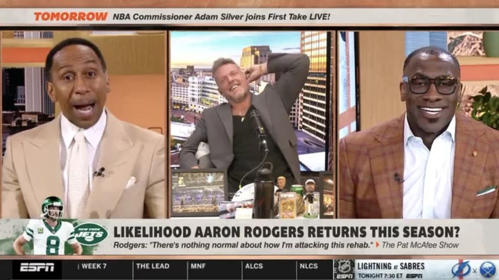 Stephen A. Smith Tells Pat McAfee Anyone Doubting His Relationship With Aaron Rodgers Can Kiss His Ass