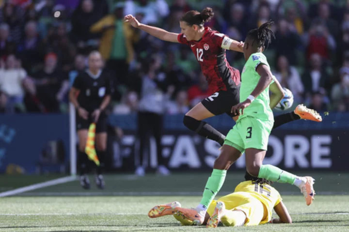 Canada's Sinclair faces uncertainty in her run for a scoring record at the Women's World Cup