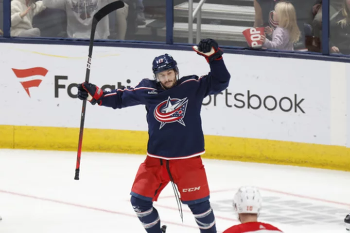 Danforth has goal and an assist, Martin stops 36 shots as Blue Jackets beat Flames 3-1