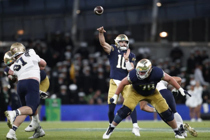 No. 13 Notre Dame is hoping to keep its revamped offense chugging in Week 2