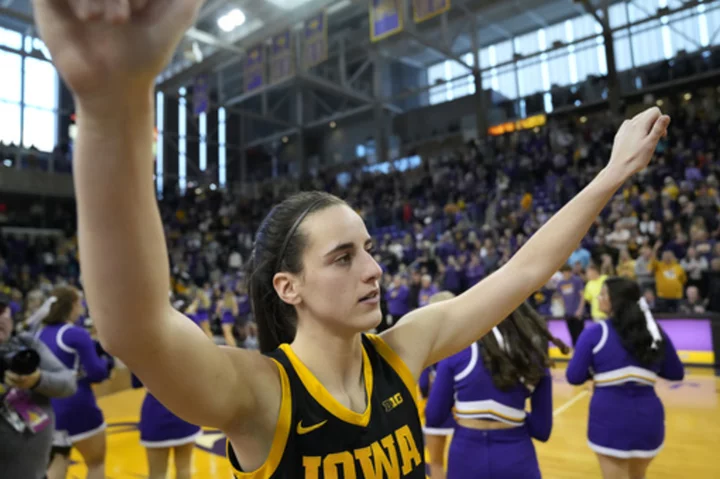 AP Player of the Week: Caitlin Clark of Iowa averaged 32 points, 9 assists and 8.3 rebounds