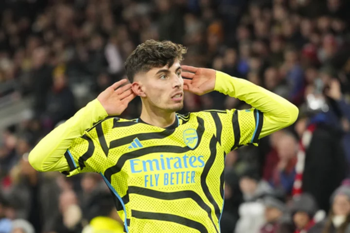 Havertz header moves Arsenal to the top of the Premier League after 1-0 win against Brentford