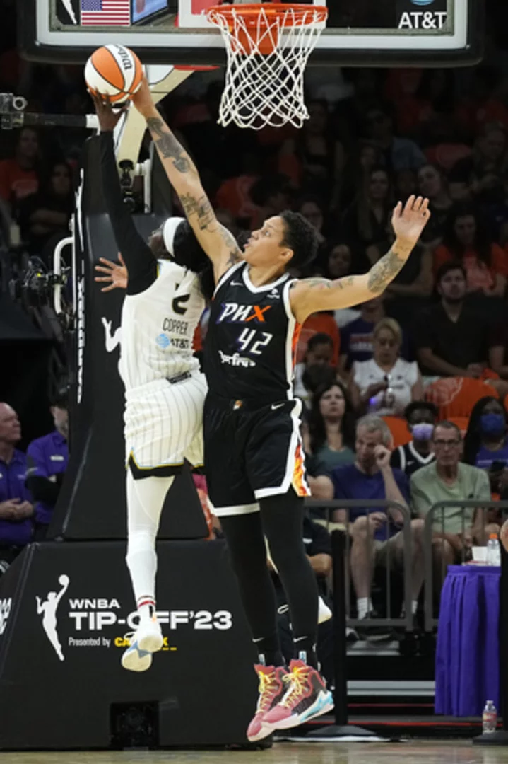 Copper scores 15, Sky spoil Griner's home debut with 75-69 win over Mercury