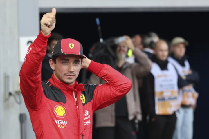 Leclerc starts on pole for Belgian GP after Verstappen gets grid penalty
