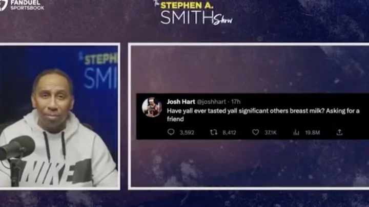 Stephen A. Smith Reacts to Josh Hart Breast Milk Tweet
