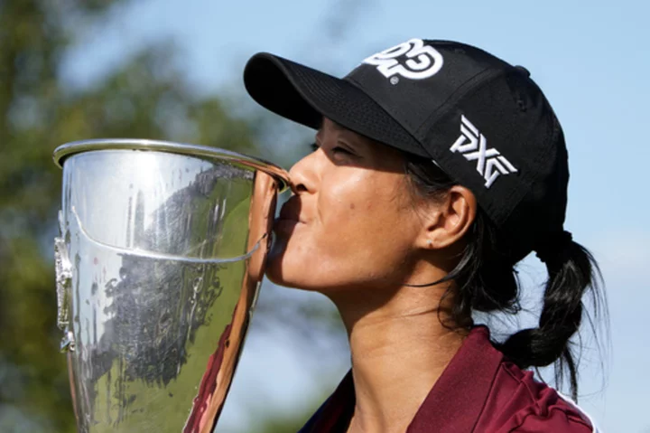 Céline Boutier is runaway winner of the Évian Championship. It's her first major title
