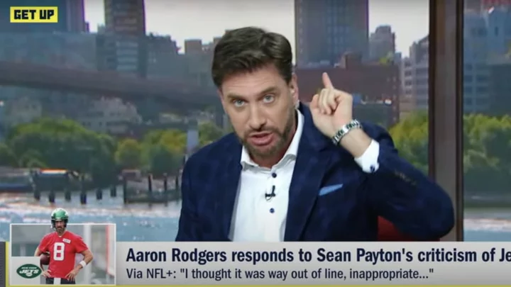 Mike Greenberg Gets Hot And Sweaty on 'Get Up' Over Aaron Rodgers-Sean Payton Beef