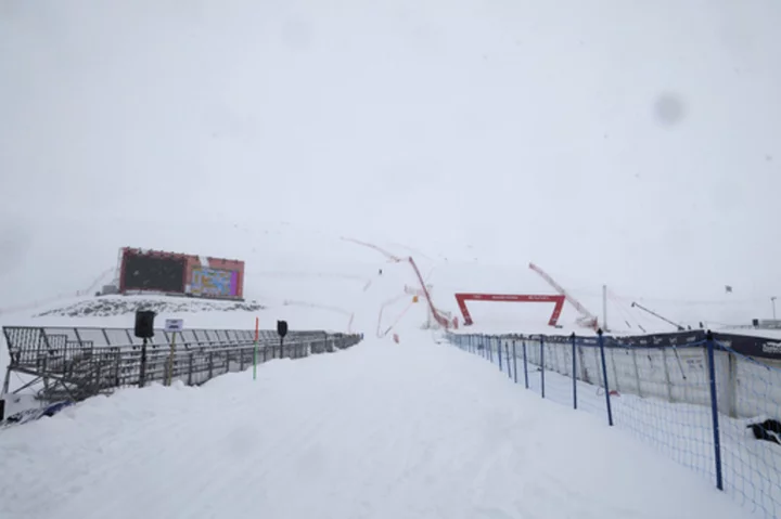 World Cup downhill ski race at Matterhorn mountain canceled because of snow and strong winds