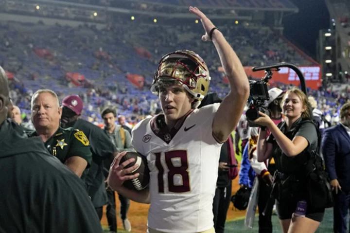 No. 4 Florida State is tabling playoff talk. The ACC title game, No. 15 Louisville are on the clock