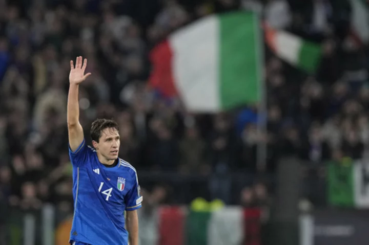 Italy beats North Macedonia 5-2 and now needs just a point against Ukraine to qualify for Euro 2024