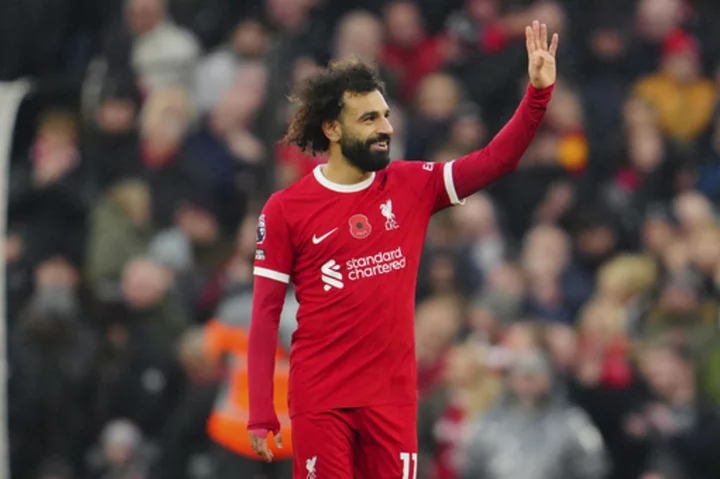 Salah hits landmark goals in Liverpool's 3-0 win against Brentford
