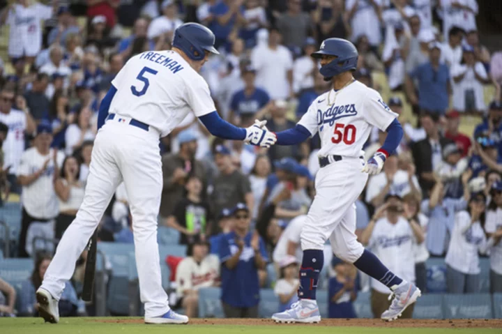 Dodgers' Betts hits 10th leadoff homer to set major league mark for most in first half of season