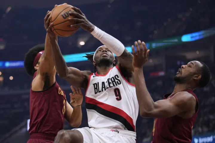 Shaedon Sharpe scores 29 as Trail Blazers beat Cavaliers 103-95 for second straight solid road win