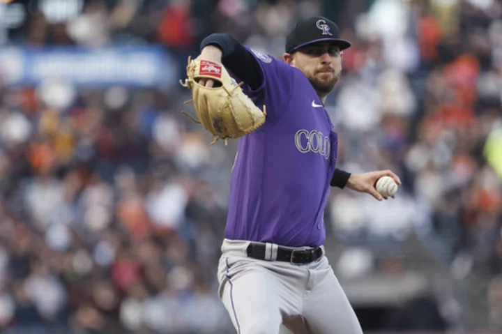Tovar hits 3-run homer, Gomber wins third straight start as the Rockies beat the Giants 5-2