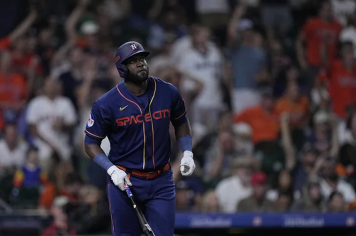 Alvarez hits 3-run homer after Syndergaard exits with injury as Astros beat Guardians 7-3